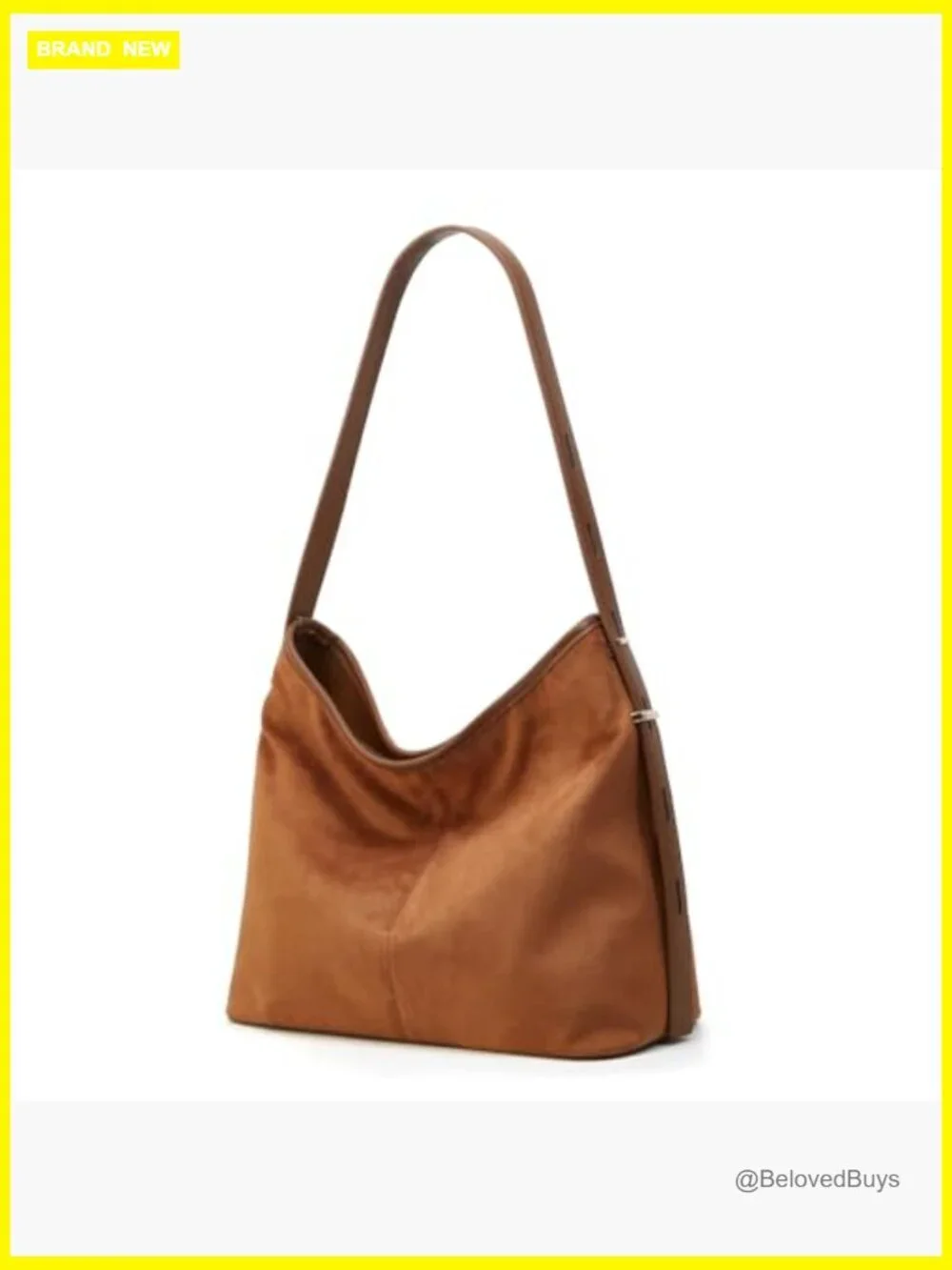 Suede Hobo Tote Bag Crossbody Shoulder Bag Slouchy Handbag Retro College Purse